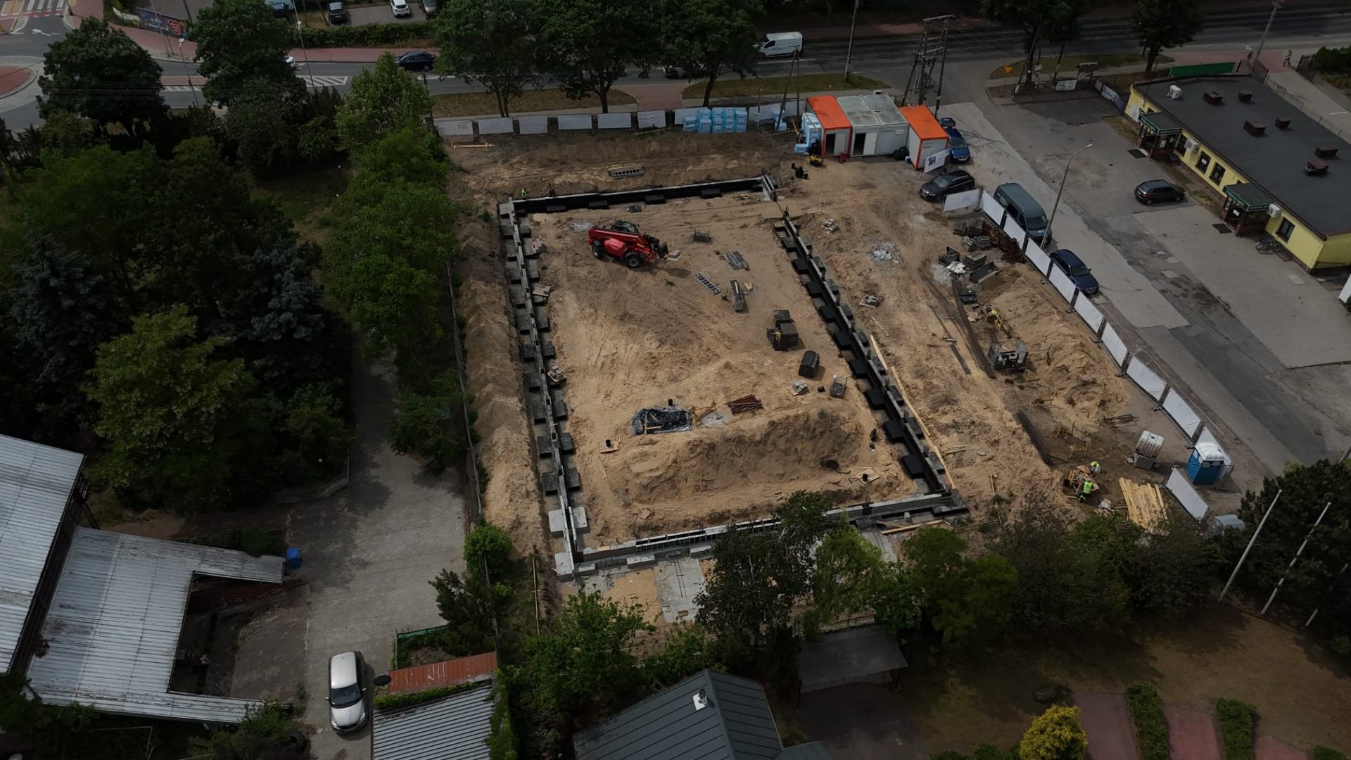 Stokrotka Zielonki Parcela — ściany fundamentowe z bloczków betonowych
